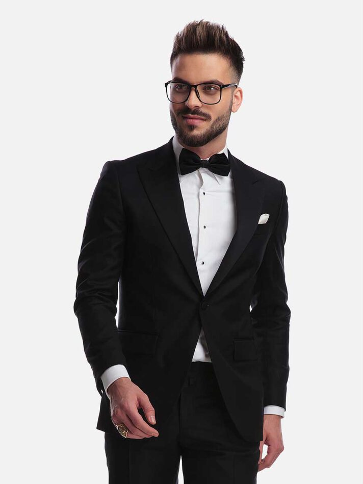 Skinny suit jacket in black