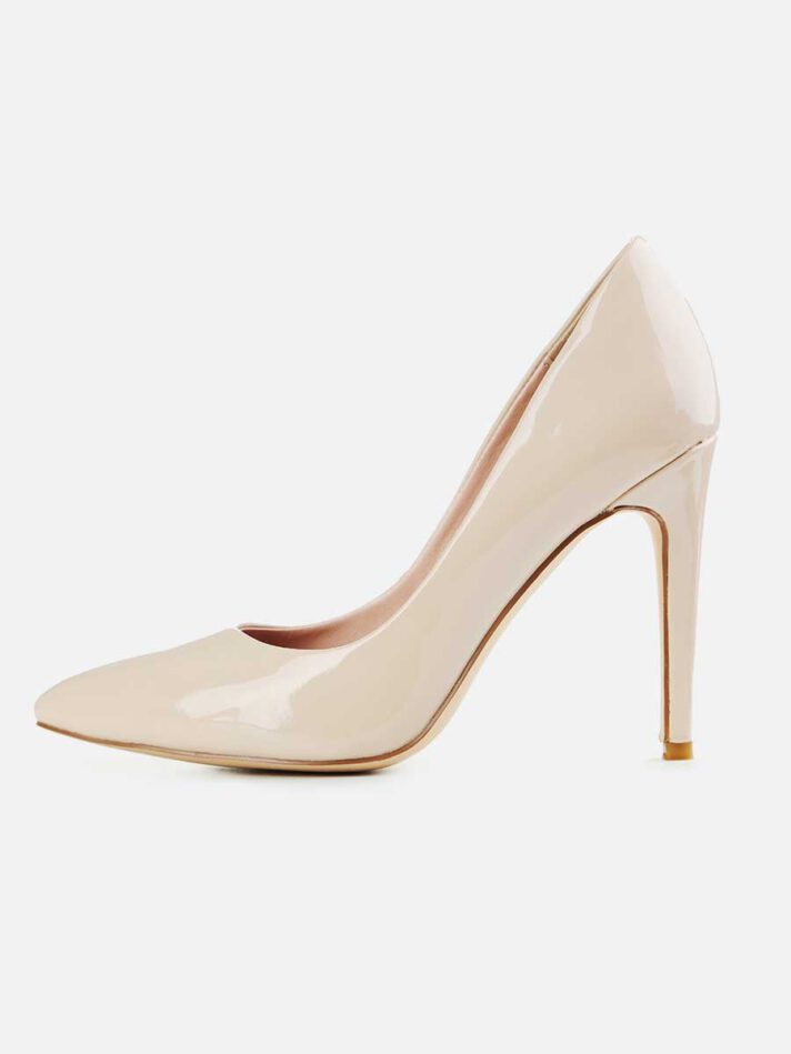 Wide Fit Whistling elastic high heels beige